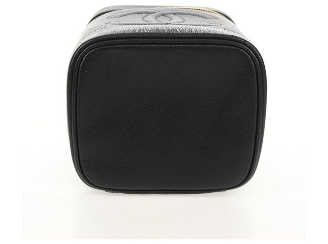 Pochette Vanity CHANEL COCO Mark in Pelle Caviar Nera Oro CC Auth 153739SAV Nero D'oro - vista 9
