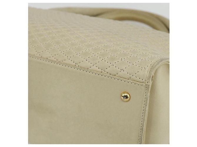 BALLY Borsa a Mano Trapuntata in Pelle Bianca e Oro Auth ti3520 Bianco D'oro - vista 10