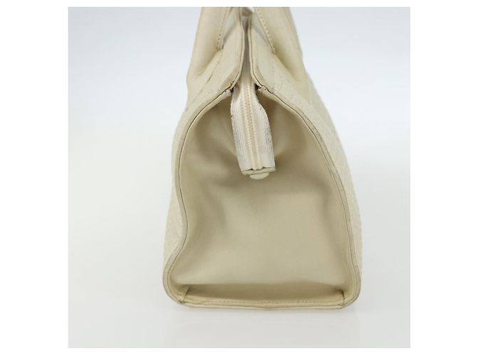 BALLY Borsa a Mano Trapuntata in Pelle Bianca e Oro Auth ti3520 Bianco D'oro - vista 5
