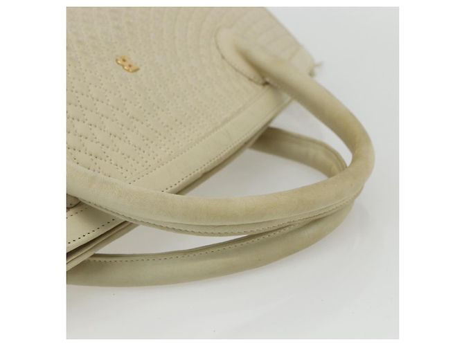 BALLY Borsa a Mano Trapuntata in Pelle Bianca e Oro Auth ti3520 Bianco D'oro - vista 7
