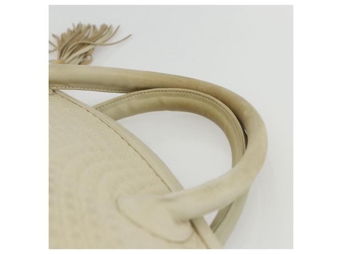 BALLY Borsa a Mano Trapuntata in Pelle Bianca e Oro Auth ti3520 Bianco D'oro - vista 8