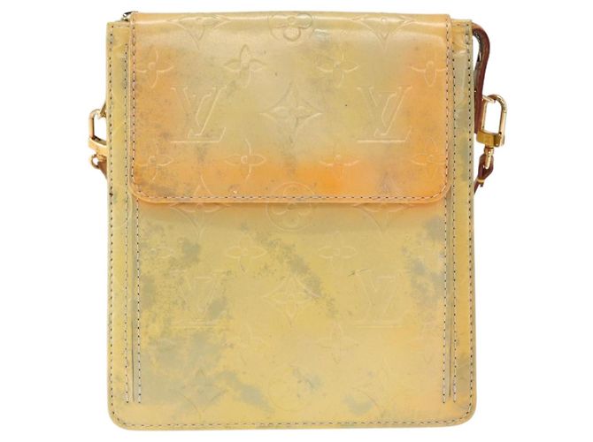 LOUIS VUITTON Bolsa de Accesorios Motto Monogram Vernis Gris M91030 LV Auth 155682 - vista 13