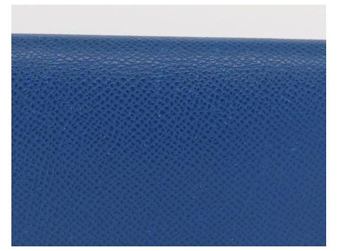 Hermès HERMES Cartera Larga Sangrecaval de Cuero Azul Auth 156370M - vista 4