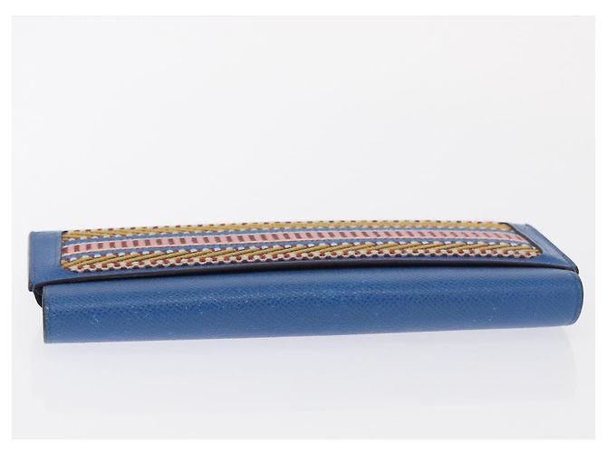Hermès HERMES Cartera Larga Sangrecaval de Cuero Azul Auth 156370M - vista 7