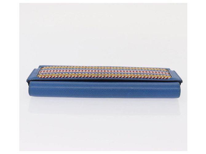 Hermès HERMES Cartera Larga Sangrecaval de Cuero Azul Auth 156370M - vista 8