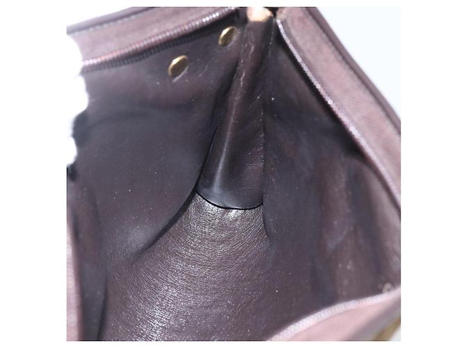 Borsa a Spalla in Tela Trotter Christian Dior Beige Oro Auth 157215 D'oro - vista 19