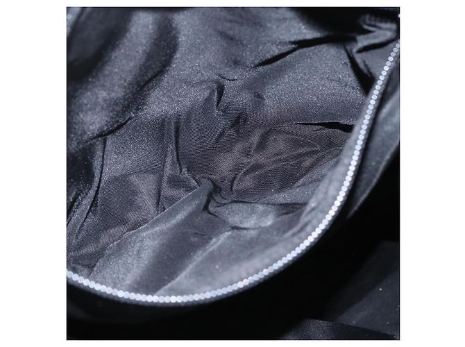 Borsa Tote PRADA in nylon e pelle nera Auth 156859 Nero - vista 20
