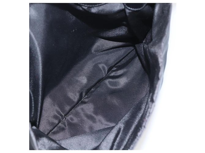 Borsa Tote PRADA in nylon e pelle nera Auth 156859 Nero - vista 21