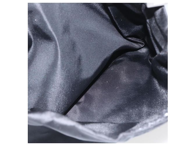 Borsa Tote PRADA in nylon e pelle nera Auth 156859 Nero - vista 22
