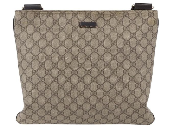 GUCCI GG Supreme Schultertasche PVC Beige Gold 201446 Auth 153075 Golden - Ansicht 13