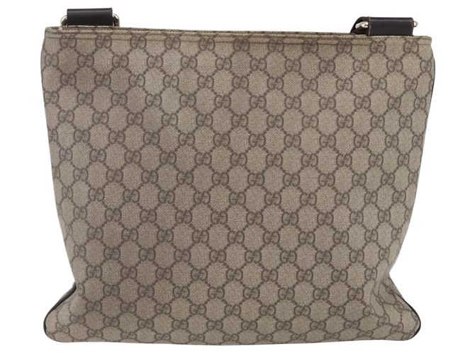GUCCI GG Supreme Schultertasche PVC Beige Gold 201446 Auth 153075 Golden - Ansicht 2