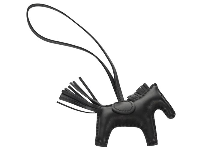 Hermès HERMES Rodeo PM Charm Pelle Nera Auth BA8096M Nero - vista 13