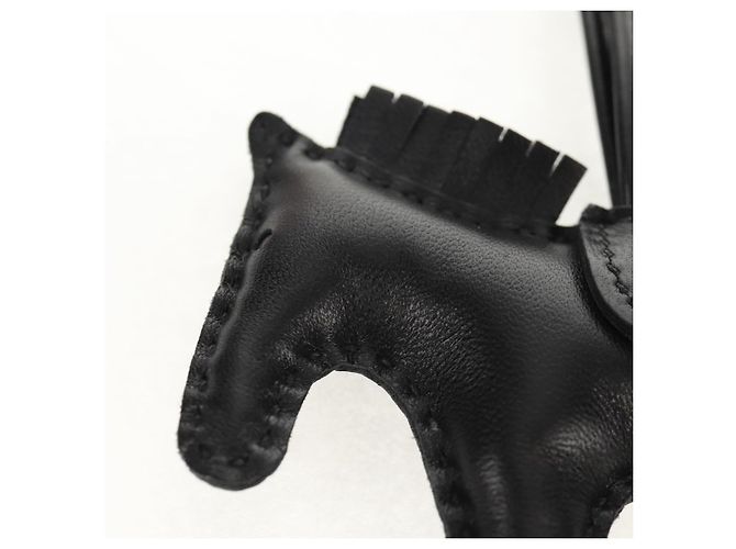 Hermès HERMES Rodeo PM Charm Pelle Nera Auth BA8096M Nero - vista 14