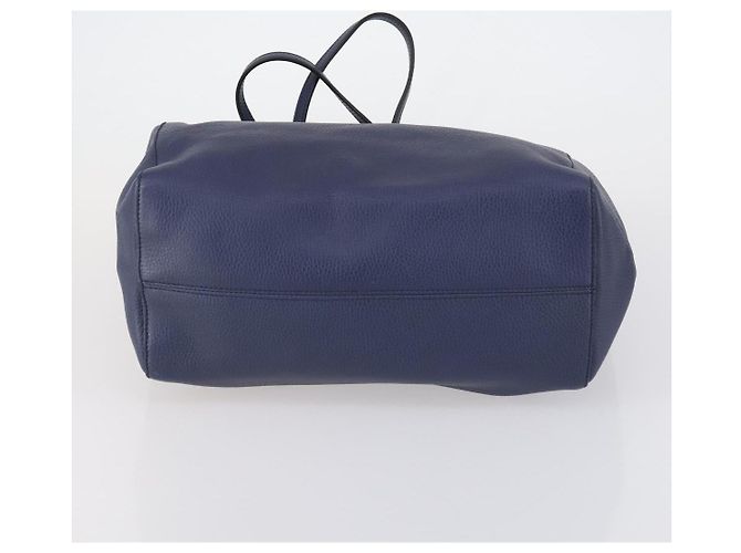Borsa Tote in pelle blu e oro GUCCI 354397 Auth ar13812 D'oro - vista 5