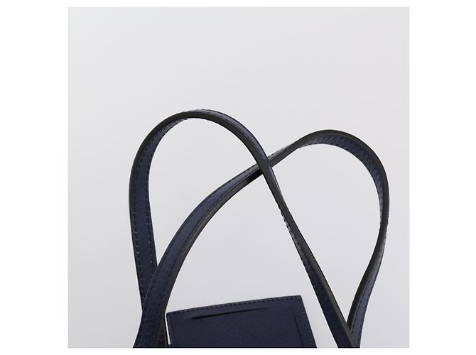 Borsa Tote in pelle blu e oro GUCCI 354397 Auth ar13812 D'oro - vista 8