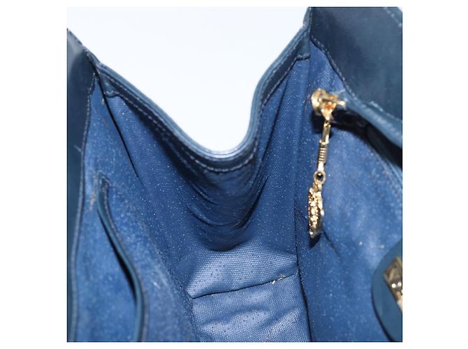 Gucci Bolso de Hombro Micro GG Supreme PVC Navy Gold 004 113 0364 Auth 152086 Dorado Azul marino - vista 19