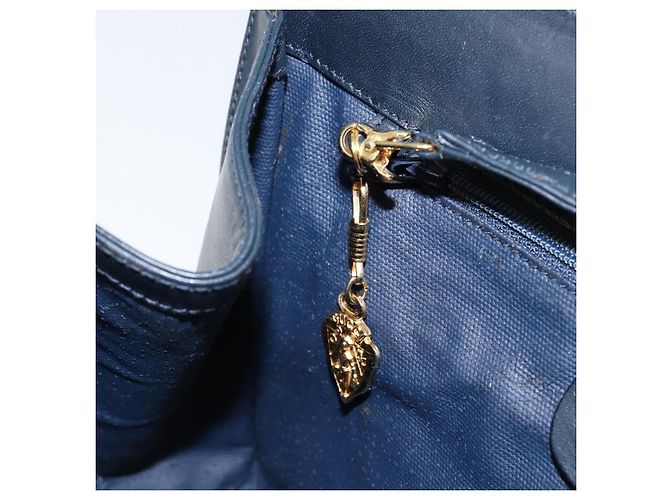 Gucci Bolso de Hombro Micro GG Supreme PVC Navy Gold 004 113 0364 Auth 152086 Dorado Azul marino - vista 20