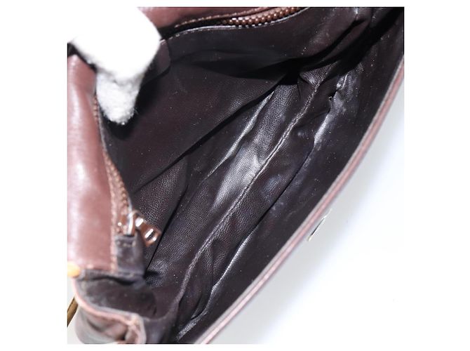 Céline Borsa a Spalla CELINE in Pelle Marrone Oro Auth bs30778 D'oro - vista 11