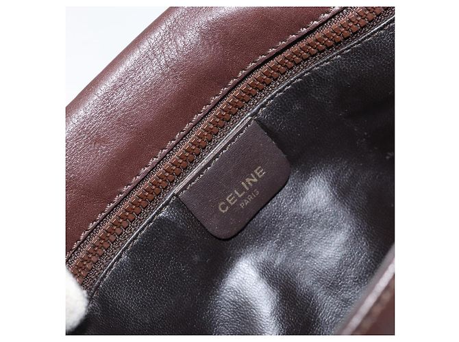 Céline Borsa a Spalla CELINE in Pelle Marrone Oro Auth bs30778 D'oro - vista 18