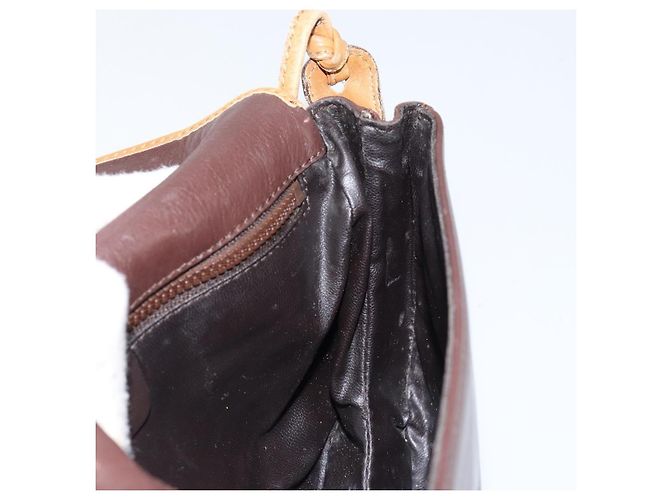 Céline Borsa a Spalla CELINE in Pelle Marrone Oro Auth bs30778 D'oro - vista 19