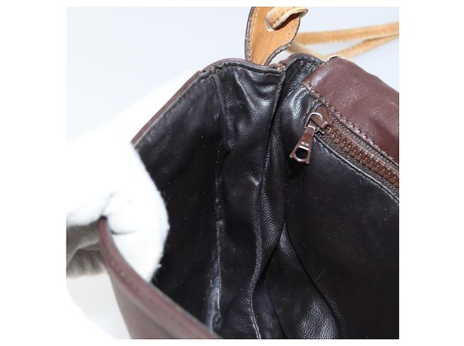 Céline Borsa a Spalla CELINE in Pelle Marrone Oro Auth bs30778 D'oro - vista 20