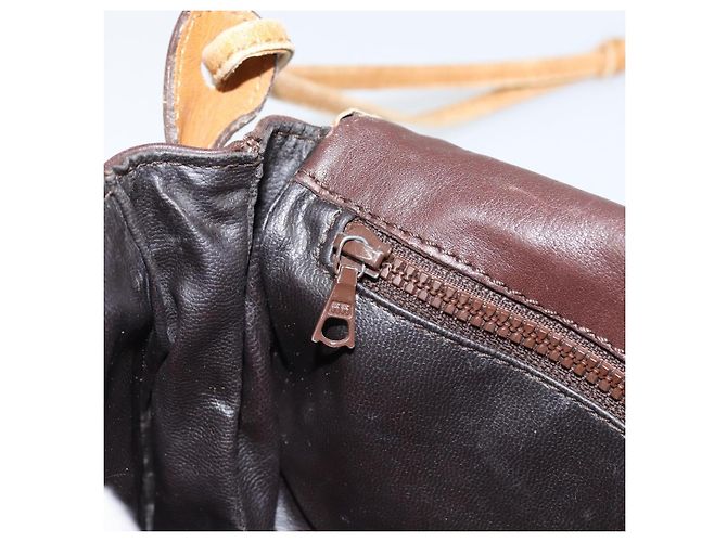Céline Borsa a Spalla CELINE in Pelle Marrone Oro Auth bs30778 D'oro - vista 21