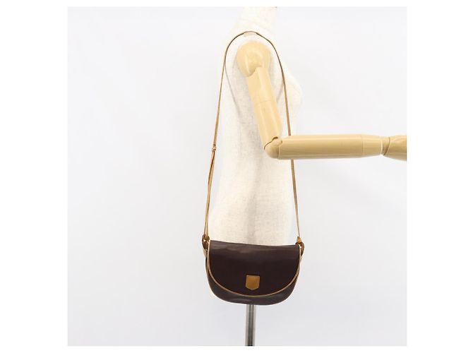 Céline Borsa a Spalla CELINE in Pelle Marrone Oro Auth bs30778 D'oro - vista 23