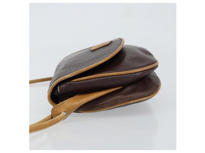 Céline Borsa a Spalla CELINE in Pelle Marrone Oro Auth bs30778 D'oro - vista 4