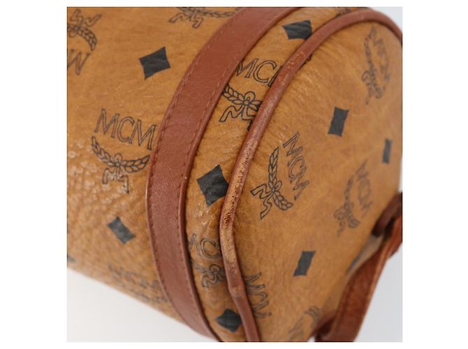 Borsa a Spalla MCM Logogram Vicetos in Pelle PVC Marrone Oro Auth BA8198 D'oro - vista 15