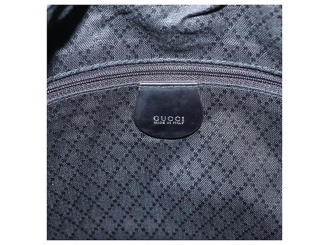 Borsa a Spalla Gucci Bamboo in Tela Nera Argento 001 1014 1577 5 Auth ka582 Nero - vista 10