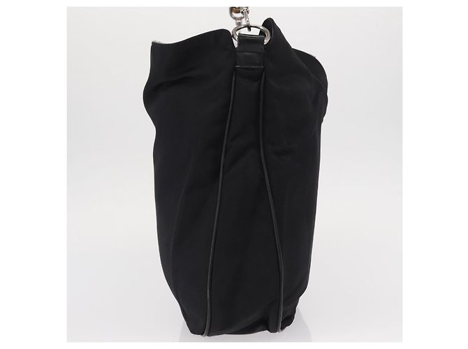Borsa a Spalla Gucci Bamboo in Tela Nera Argento 001 1014 1577 5 Auth ka582 Nero - vista 3
