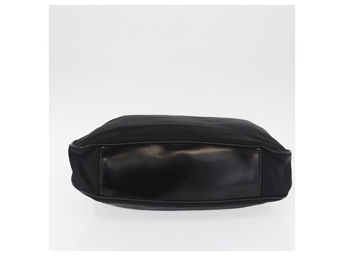 Borsa a Spalla Gucci Bamboo in Tela Nera Argento 001 1014 1577 5 Auth ka582 Nero - vista 5
