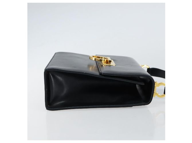 Borsa a Spalla Gancini in Pelle Salvatore Ferragamo Blu Navy Oro Auth 154591 D'oro - vista 3