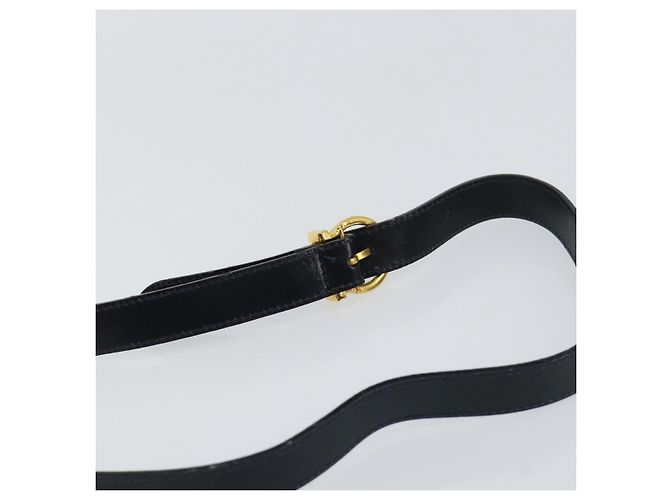 Borsa a Spalla Gancini in Pelle Salvatore Ferragamo Blu Navy Oro Auth 154591 D'oro - vista 8