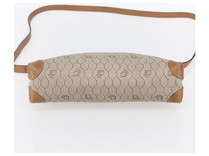 Christian Dior Borsa a spalla in tela a nido d'ape PVC beige oro Auth ep11929 D'oro - vista 5