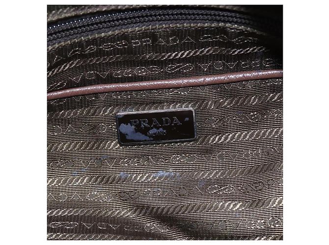 Borsa a Spalla PRADA in Nylon Rosa Argento Auth ep11911 - vista 21