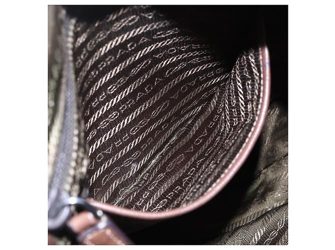 Borsa a Spalla PRADA in Nylon Rosa Argento Auth ep11911 - vista 25