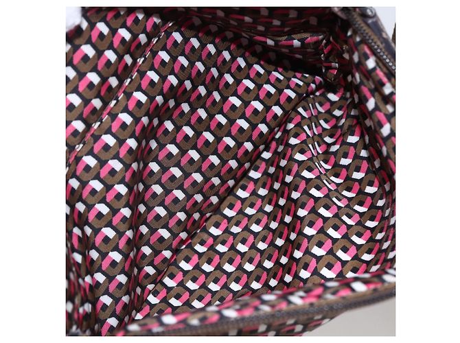 Borsa a Spalla PRADA in Nylon Rosa Argento Auth ep11911 - vista 27