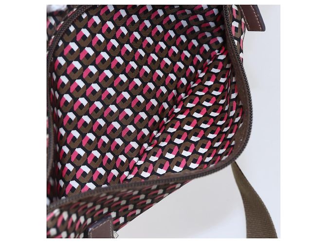 Borsa a Spalla PRADA in Nylon Rosa Argento Auth ep11911 - vista 28