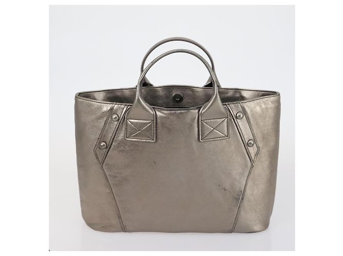 Borsa a Spalla Salvatore Ferragamo in Pelle 3 Pezzi Bordeaux Argento Beige Auth am9685 Bordò - vista 10