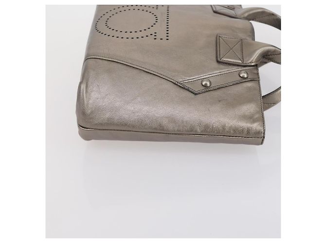 Borsa a Spalla Salvatore Ferragamo in Pelle 3 Pezzi Bordeaux Argento Beige Auth am9685 Bordò - vista 11