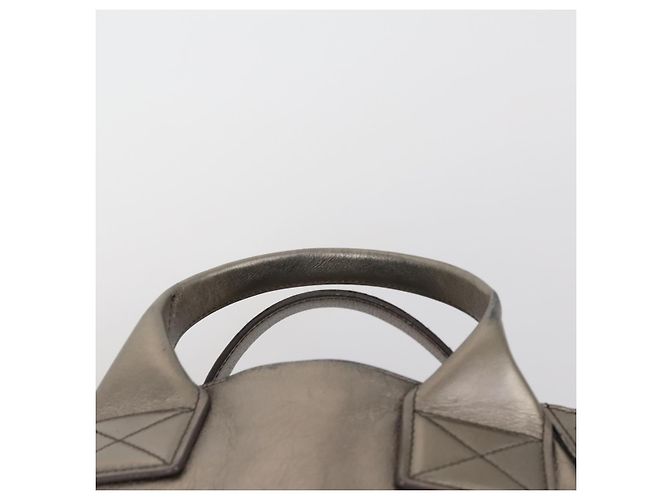 Borsa a Spalla Salvatore Ferragamo in Pelle 3 Pezzi Bordeaux Argento Beige Auth am9685 Bordò - vista 13