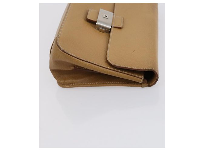 Borsa a Spalla Salvatore Ferragamo in Pelle 3 Pezzi Bordeaux Argento Beige Auth am9685 Bordò - vista 18