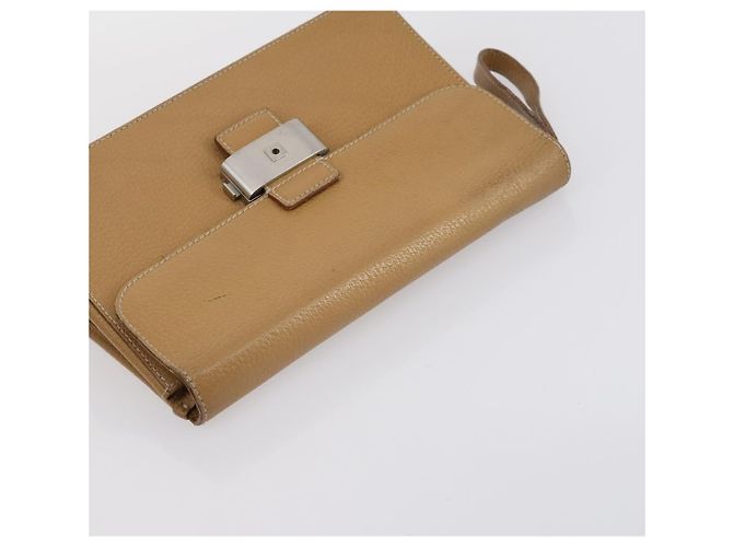 Borsa a Spalla Salvatore Ferragamo in Pelle 3 Pezzi Bordeaux Argento Beige Auth am9685 Bordò - vista 19