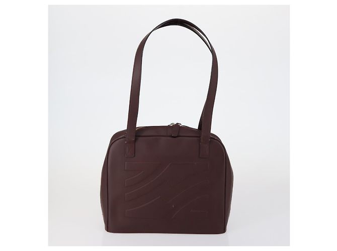 Borsa a Spalla Salvatore Ferragamo in Pelle 3 Pezzi Bordeaux Argento Beige Auth am9685 Bordò - vista 2