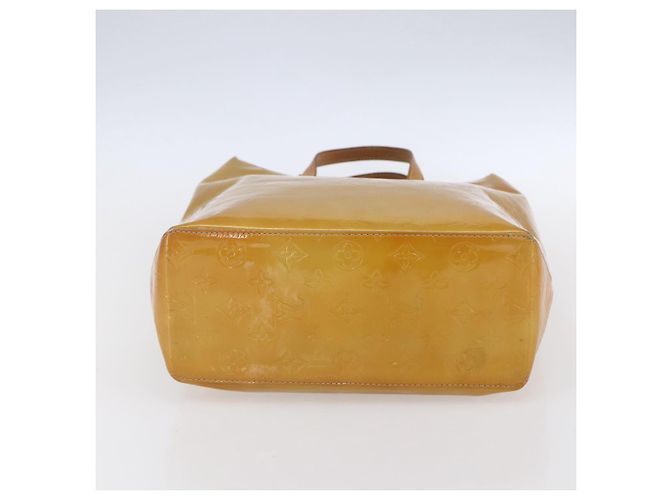 LOUIS VUITTON Borsa a Mano Monogram Vernis Reade MM Beige M91141 LV Auth 154837 - vista 5