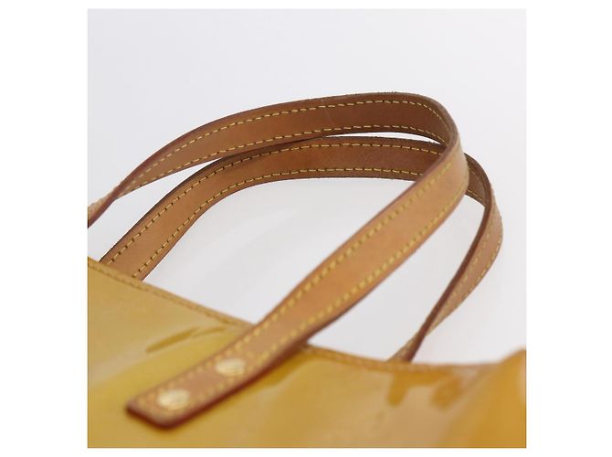 LOUIS VUITTON Borsa a Mano Monogram Vernis Reade MM Beige M91141 LV Auth 154837 - vista 8