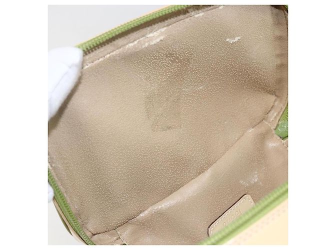 GUCCI Vanity Hand Pouch Lackleder Beige 032 1705 0141 Auth 151455 - Ansicht 10