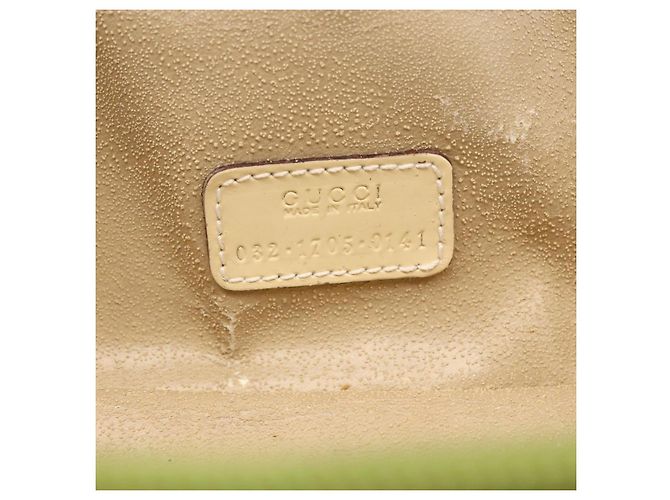 GUCCI Vanity Hand Pouch Lackleder Beige 032 1705 0141 Auth 151455 - Ansicht 12