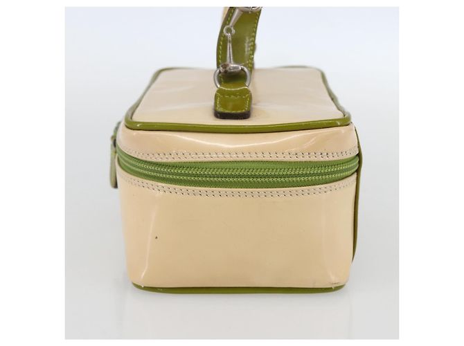GUCCI Vanity Hand Pouch Lackleder Beige 032 1705 0141 Auth 151455 - Ansicht 4
